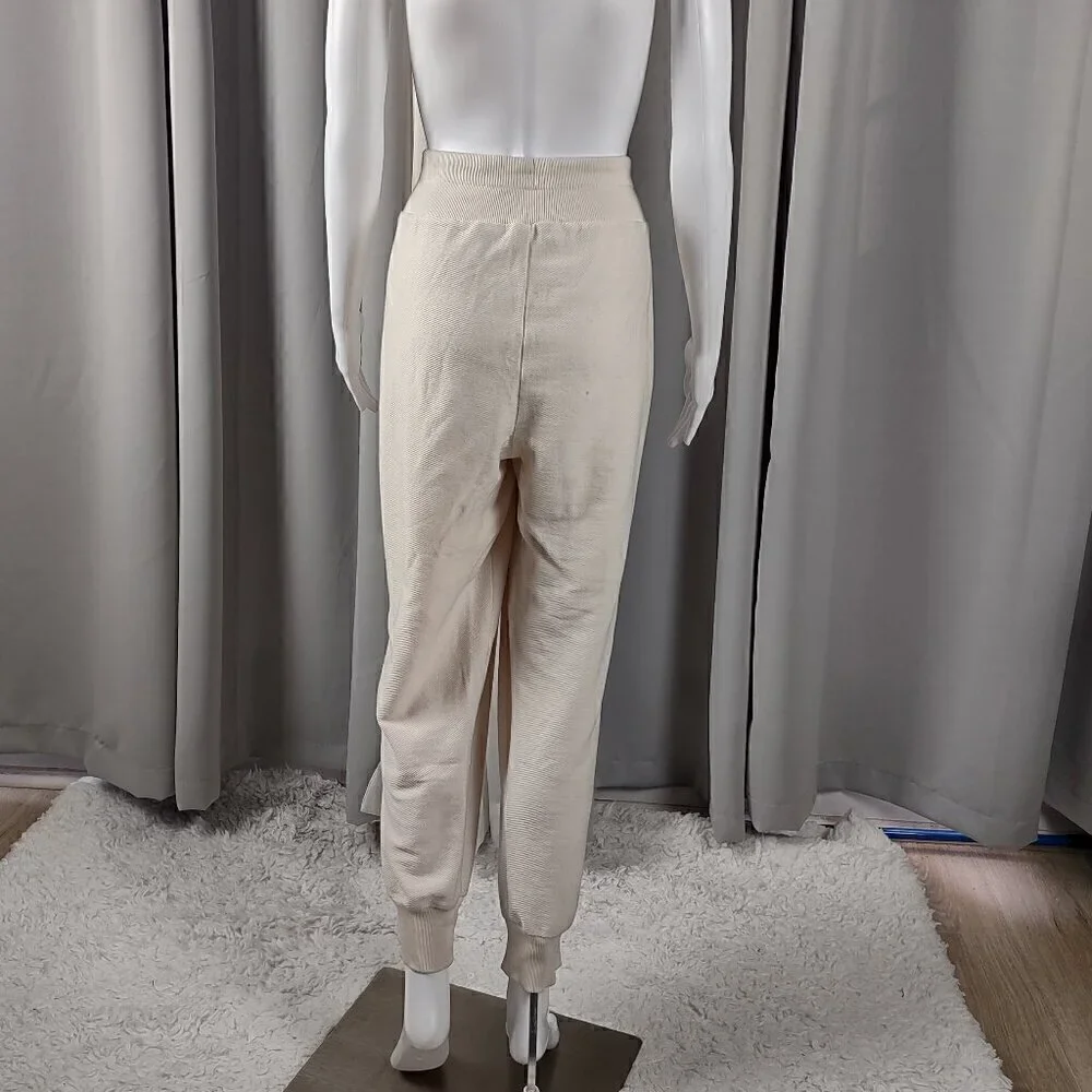 New Directions Women's 100% Cotton, Cream Colored Casual Drawstring Pants Size L - Picture 3 of 10